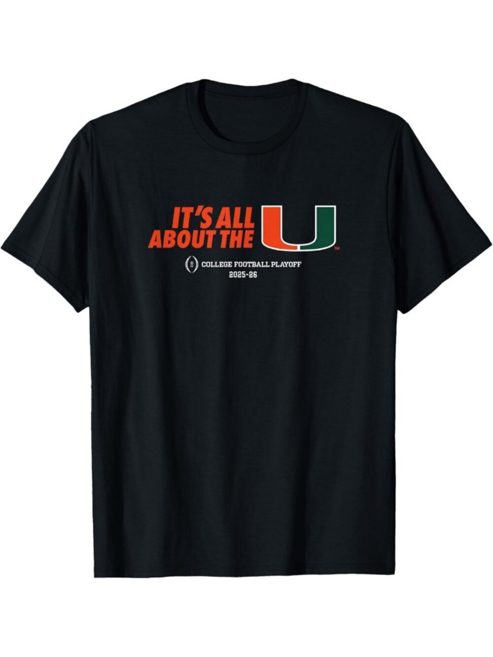 Miami Hurricanes College Football Playoff 2025 Graphic T-Shirt, The U Style
